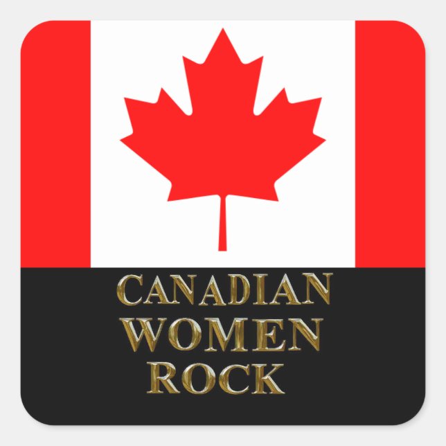 ADESIVO QUADRADO CANADIANO MULHERES ROCK (Frente)