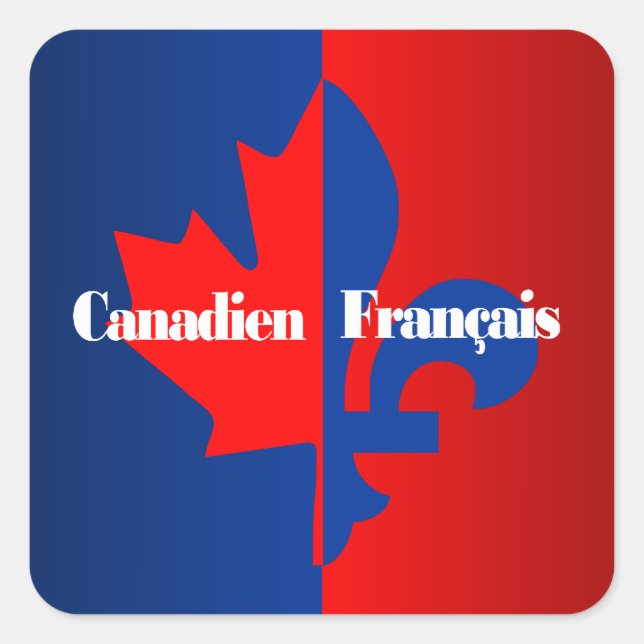 Adesivo Quadrado Canadien Francais (Frente)