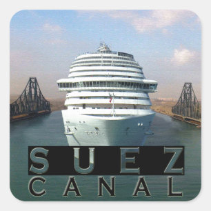 Adesivo Quadrado Canal de Suez
