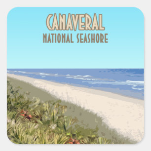 Adesivo Quadrado Canaveral National Seashore Florida