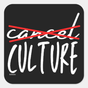 Adesivo Quadrado CANCELAR CULTURA CANCELAR sarcasmo engraçado