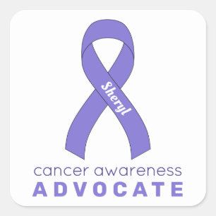 Adesivo Quadrado Cancer Advocate White Square Sticker