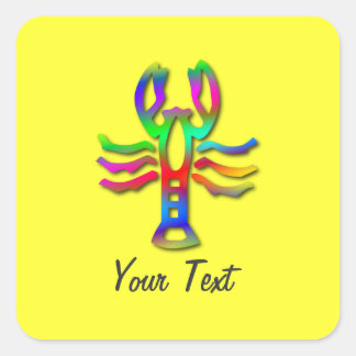 Adesivo Quadrado Cancer - Símbolo Zodínico - Estrela Cor Arco-íris