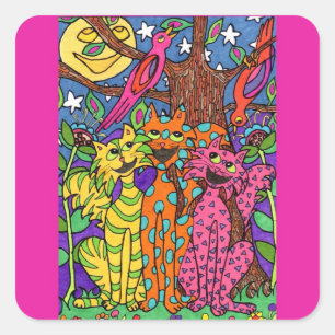 Adesivo Quadrado Canções Noturnas