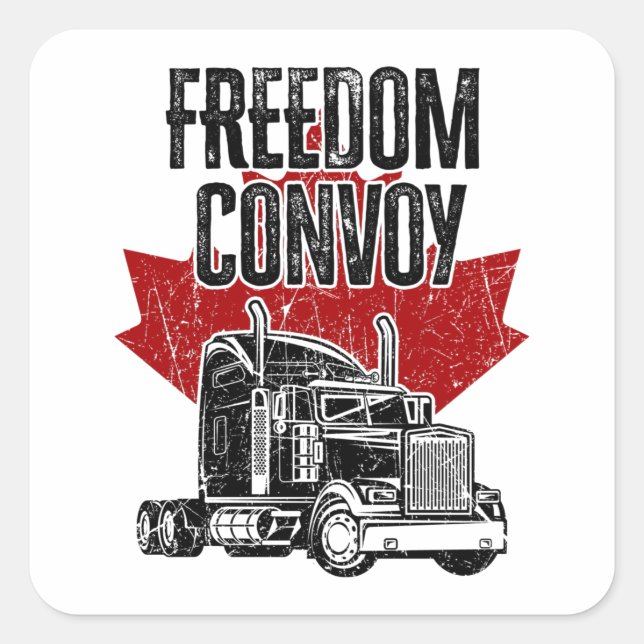 Adesivo Quadrado Canda Freedom Convoy 2022 (Frente)
