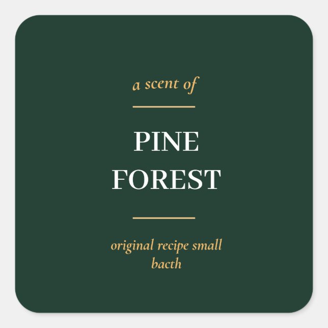 ADESIVO QUADRADO CANDATO MODERNO VERDE ESCURO SIMPLES (Frente)