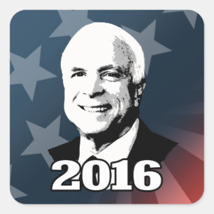 ADESIVO QUADRADO CANDIDATO DE JOHN MCCAIN 2016