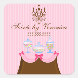 Adesivo Quadrado Candy Buffet e Mesa Stickers