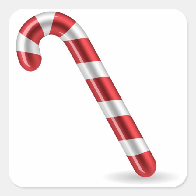 Adesivo Quadrado Candy Cane Stickers (Frente)