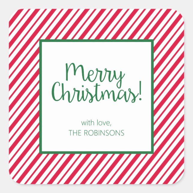 Adesivo Quadrado Candy Cane Strike (Frente)