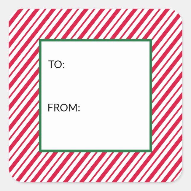 Adesivo Quadrado Candy Cane Strike Para De (Frente)