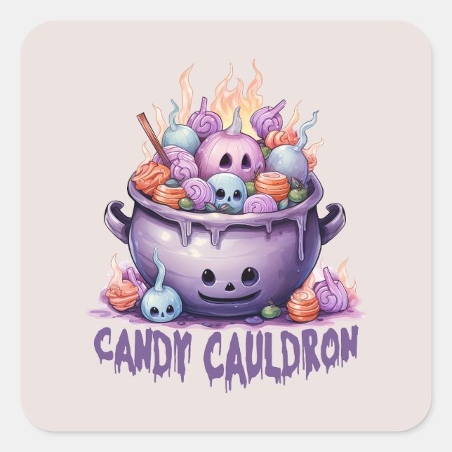 Adesivo Quadrado Candy Cauldron (Frente)