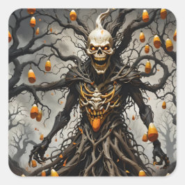 Adesivo Quadrado Candy Corn Man