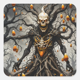 Adesivo Quadrado Candy Corn Man