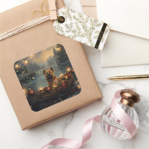 Adesivo Quadrado Cane Corso Christmas Fesage Voyage