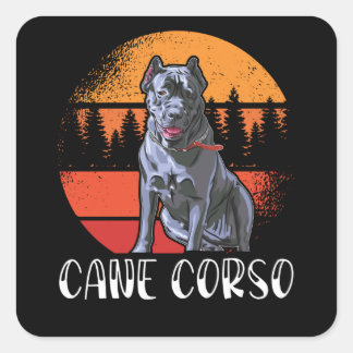 Adesivo Quadrado Cane Corso Proprietário de Cães Cane Corsos