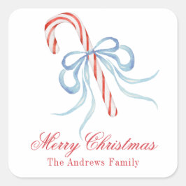 Adesivo Quadrado Caneta de Arco de Aquarela