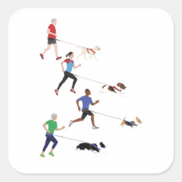 Adesivo Quadrado Canicross Quartet Sticker