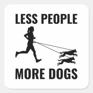 Adesivo Quadrado Canicross Trail Runner Dog Sport Outdoor