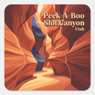 Adesivo Quadrado Cânion Peek-A-Boo Kanab Utah