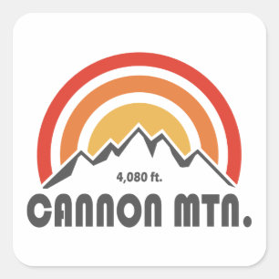 Adesivo Quadrado Cannon Mountain New Hampshire