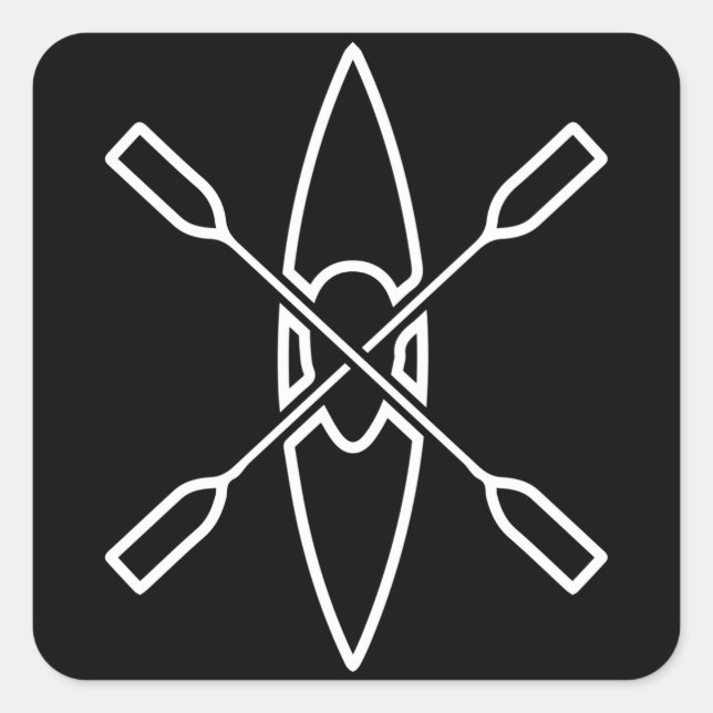 Adesivo Quadrado CANOE PADDLE Funny Kayak Gift Paddling Kayaker (Frente)