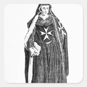 Adesivo Quadrado Canoness da ordem de St John de Jerusalem