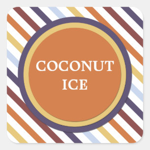 Adesivo Quadrado Canto moderno dos doces das listras