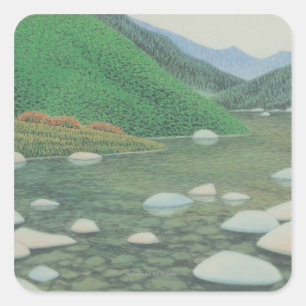 Adesivo Quadrado Canto Silencioso em Moutain