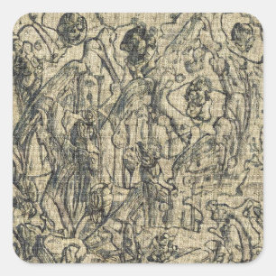 Adesivo Quadrado Canvas abstrato