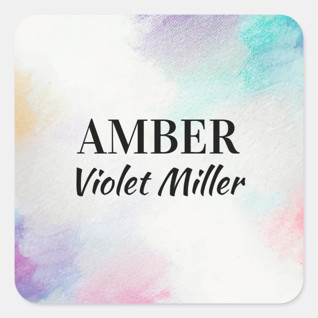 Adesivo Quadrado Canvas pintada (Frente)