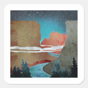 Adesivo Quadrado Canyon Birds