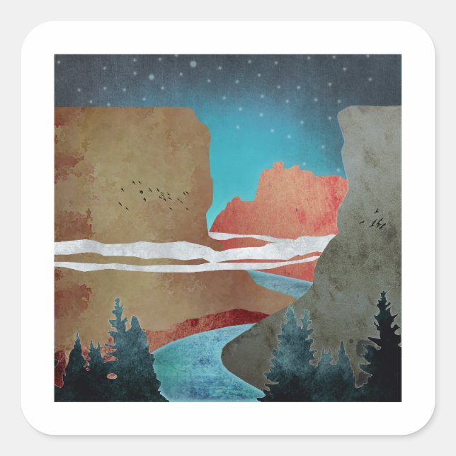 Adesivo Quadrado Canyon Birds (Frente)