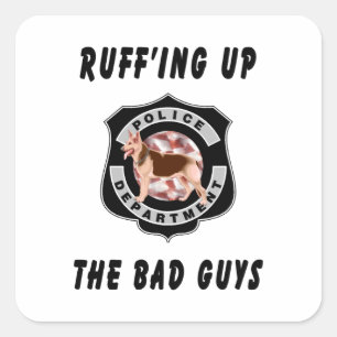 Adesivo Quadrado Cão de polícia K9