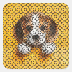 Adesivo Quadrado Cãozinho, Bagão, animal