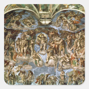 Adesivo Quadrado Capela de Sistine: O último julgamento, 1538-41