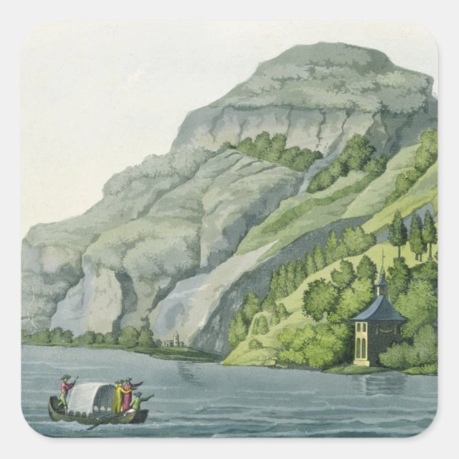 Adesivo Quadrado Capela de William Tell, da 'Alfândega do Vario (Frente)