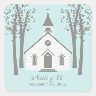 Adesivo Quadrado Capela Whimsical Favor Sticker