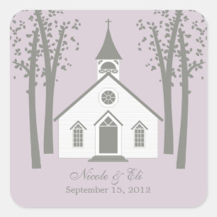 Adesivo Quadrado Capela Whimsical Favor Sticker