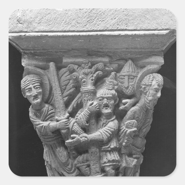 Adesivo Quadrado Capital de uma coluna (Frente)