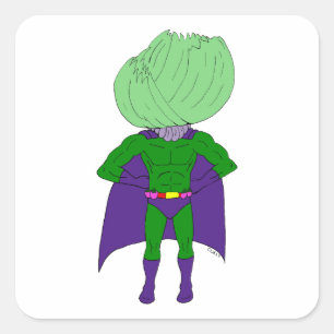 Adesivo Quadrado Capitão Cabbage