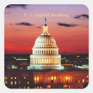 Adesivo Quadrado Capitólio dos EUA