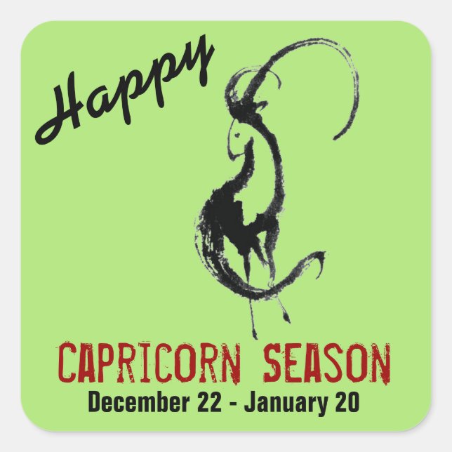 Adesivo Quadrado Capricorn Season Stickers (Frente)