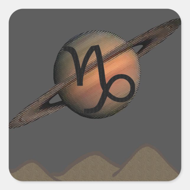 Adesivo Quadrado Capricórnio (Frente)