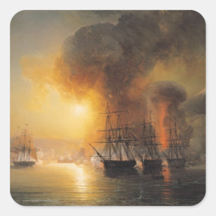 Adesivo Quadrado Captação do forte de Santo-Jean-d'Ulloa