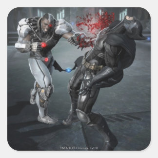 Adesivo Quadrado Captura de tela: Cyborg vs Batman