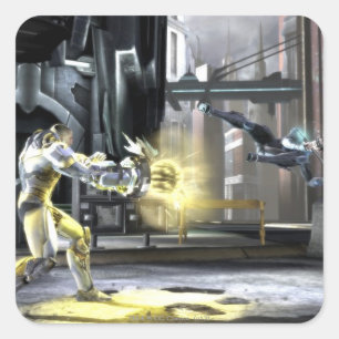 Adesivo Quadrado Captura de tela: Cyborg vs Nightwing 2