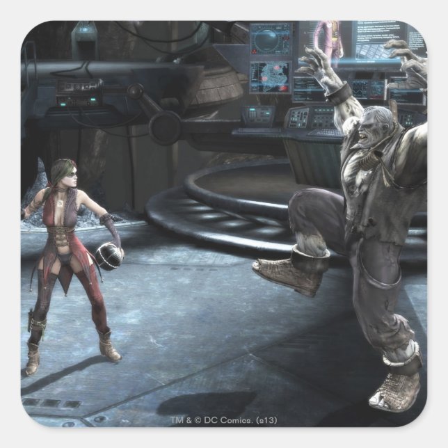 Adesivo Quadrado Captura de tela: Harley vs Grundy (Frente)