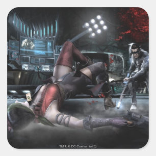 Adesivo Quadrado Captura de tela: Harley vs Nightwing 2