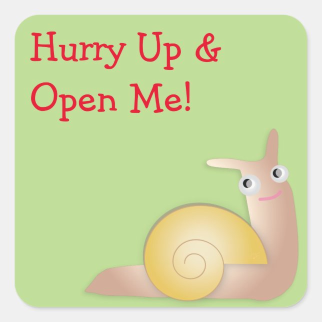 Adesivo Quadrado Cara Snailey (Frente)